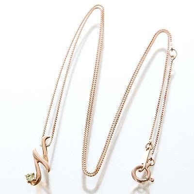 ピンクゴールドネックレス