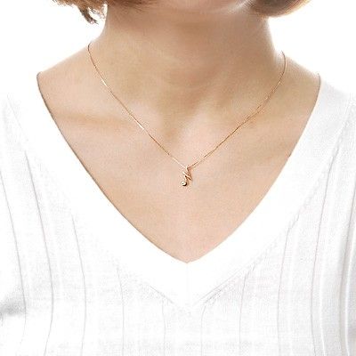 ピンクゴールドネックレス