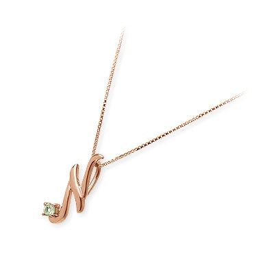 me. ピンクゴールドネックレス