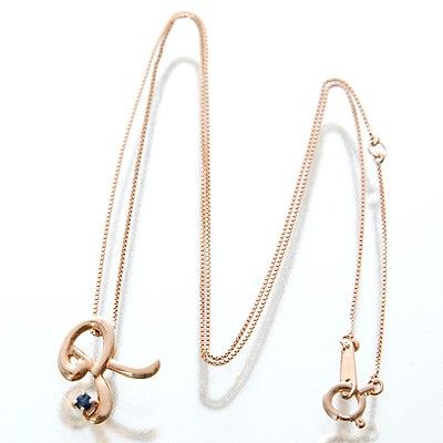 ピンクゴールドネックレス