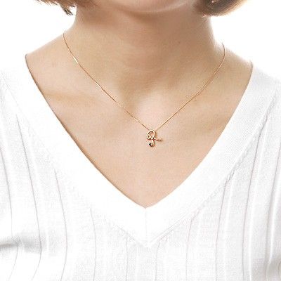 ピンクゴールドネックレス