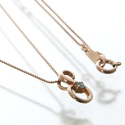 ピンクゴールドネックレス