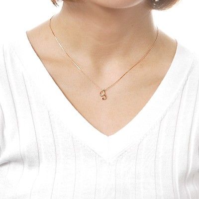 ピンクゴールドネックレス