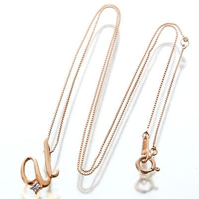 ピンクゴールドネックレス