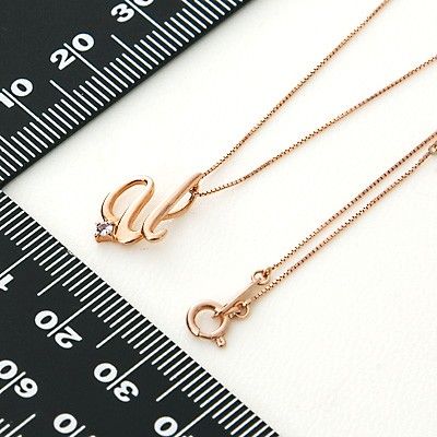 ピンクゴールドネックレス