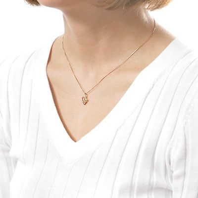 ピンクゴールドネックレス