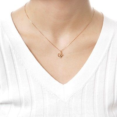 ピンクゴールドネックレス