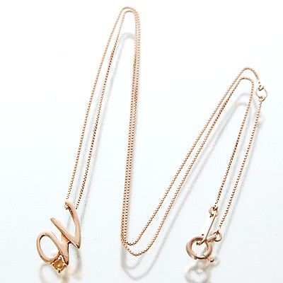 ピンクゴールドネックレス