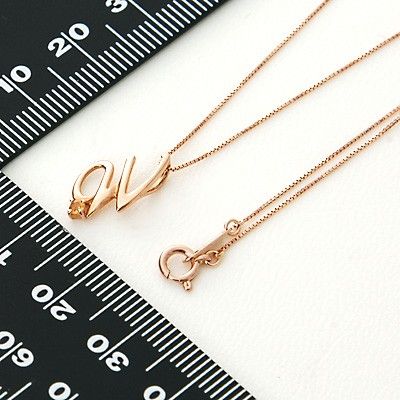 ピンクゴールドネックレス