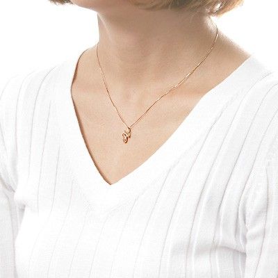 ピンクゴールドネックレス