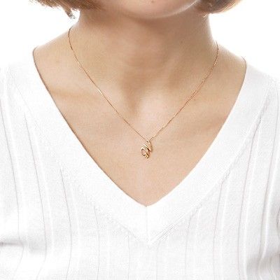 ピンクゴールドネックレス