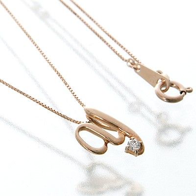 ピンクゴールドネックレス