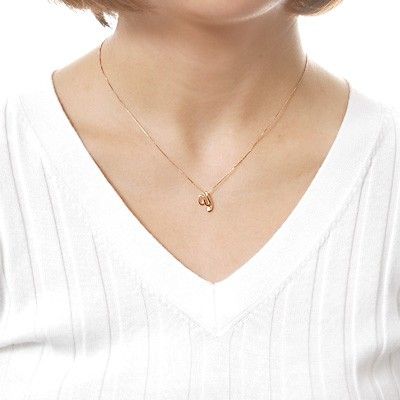 ピンクゴールドネックレス