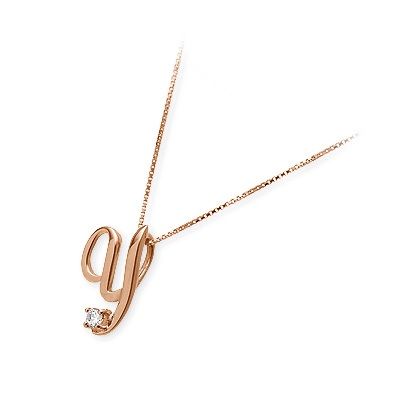 me. ピンクゴールドネックレス