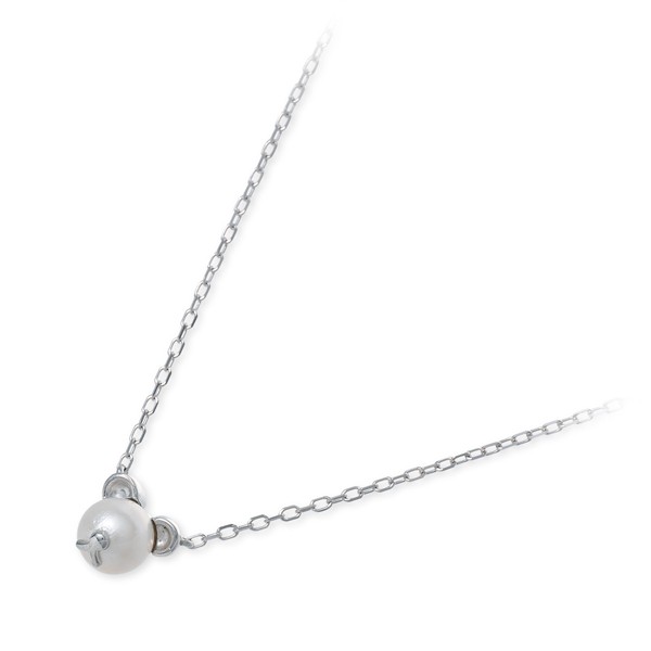 me. ホワイトゴールドネックレス