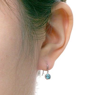 ホワイトゴールドフックピアス