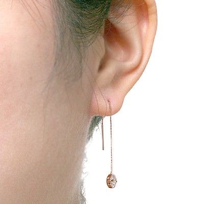 ピンクゴールドアメリカンピアス