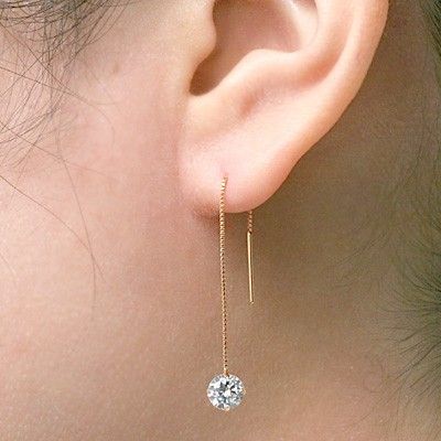 ピンクゴールドアメリカンピアス