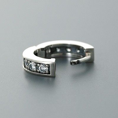 シルバーフープピアス(片耳用)