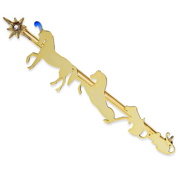 N2 by Les Nereides ブラスブローチ