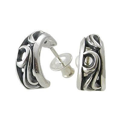 AQUA SILVER シルバーフープピアス