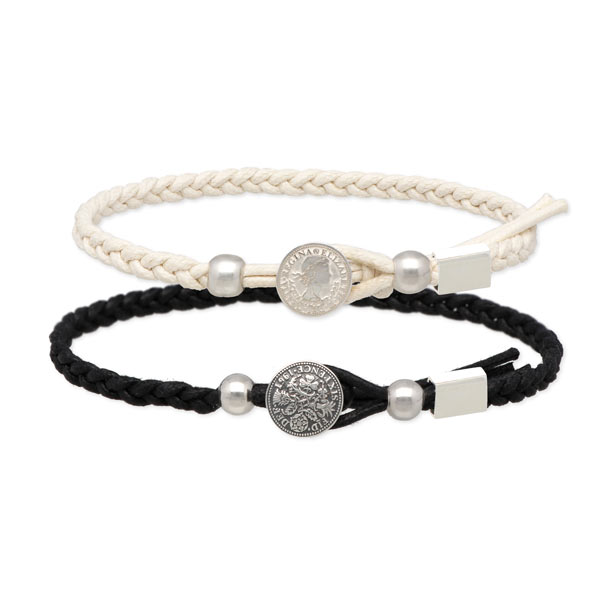 AQUA SILVER コードペアブレスレット