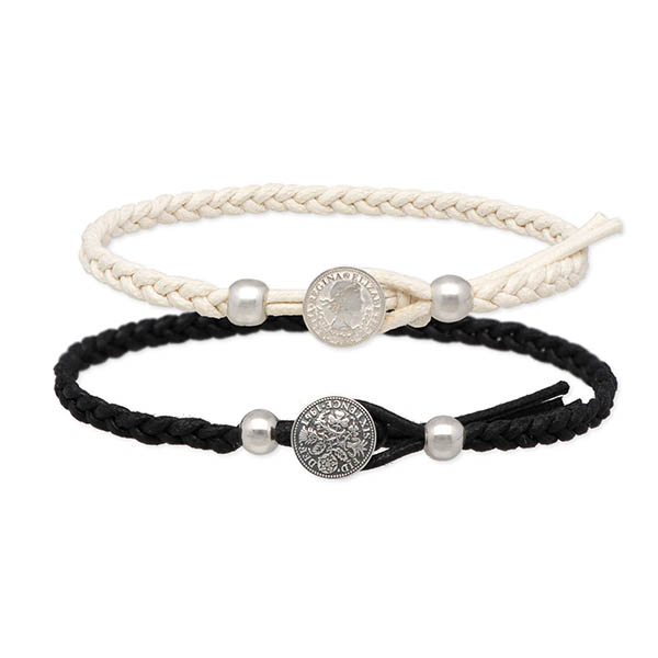 AQUA SILVER コードペアブレスレット