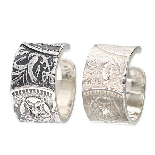 AQUA SILVER シルバーペアイヤーカフ