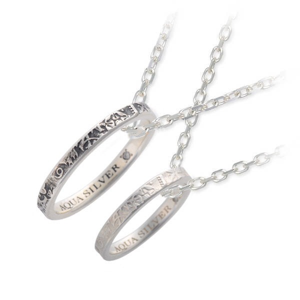 AQUA SILVER シルバーペアネックレス