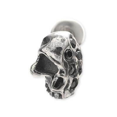 AZZURRO シルバースタッドピアス(片耳用)