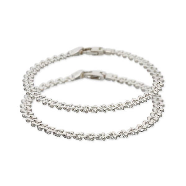 SATURNO シルバーペアブレスレット
