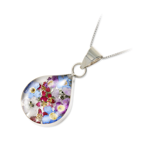 フラワーアクセサリー Candy Flower シルバーネックレス