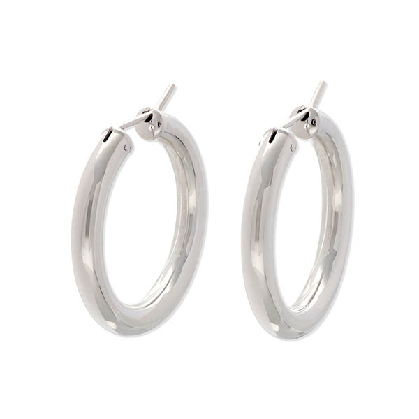 Blanche シルバーフープピアス