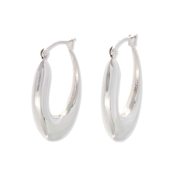 Blanche シルバーフープピアス