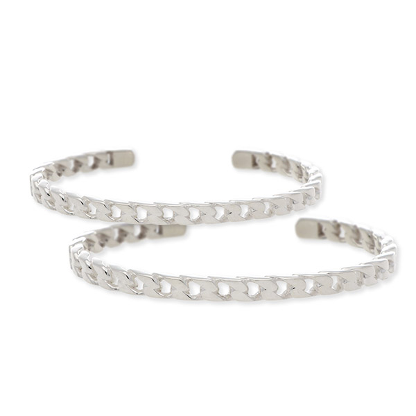 シルバーペアバングル