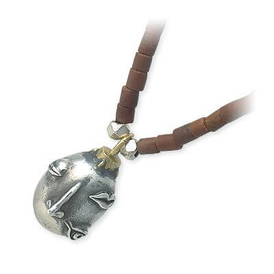 SAINTS ブラウンジェイドネックレス