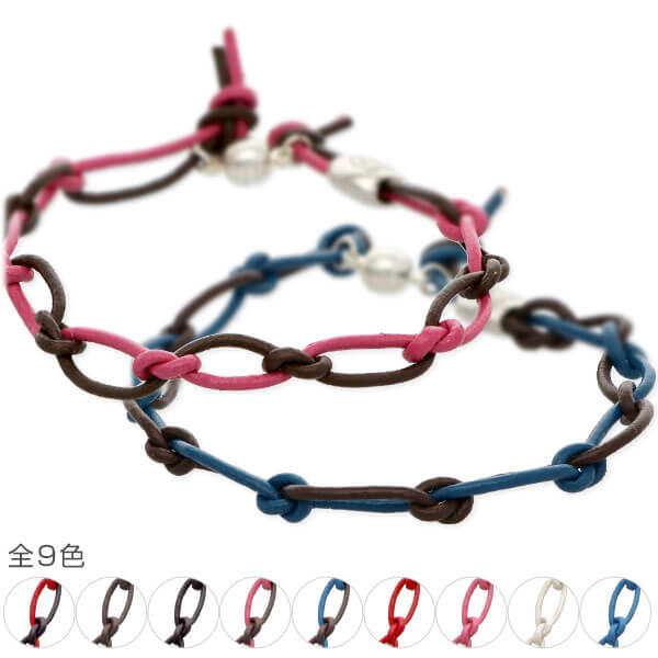 UZUOU レザーペアブレスレット