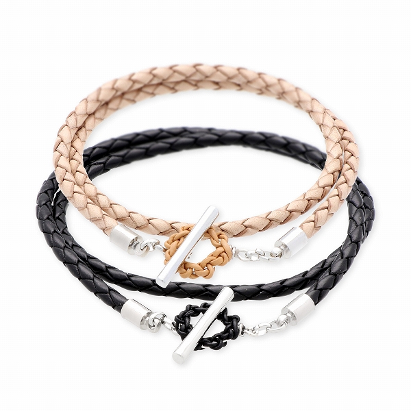 UZUOU レザーペアブレスレット