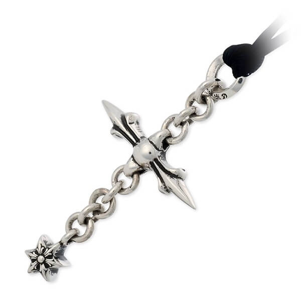 クロムハーツ(Chrome Hearts) シルバーネックレス CHARM ROLY CROSS/SLV