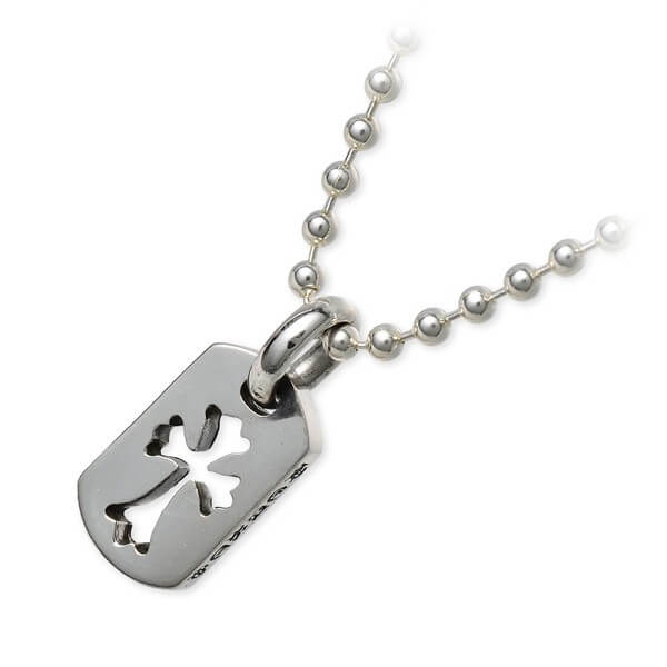 クロムハーツ(Chrome Hearts) シルバーネックレス DOG TINY-CO CROSS SLV