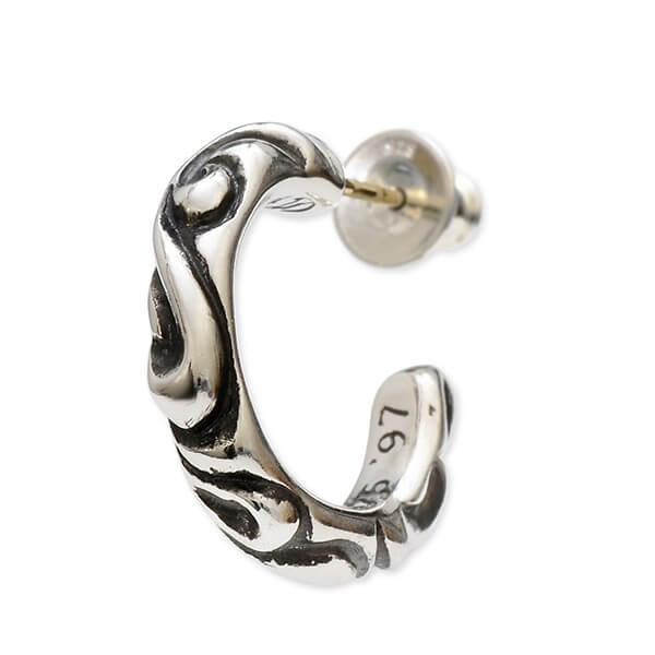 クロムハーツ(Chrome Hearts) シルバーピアス EARRING HOOP-SCROLL-SML(片耳用)