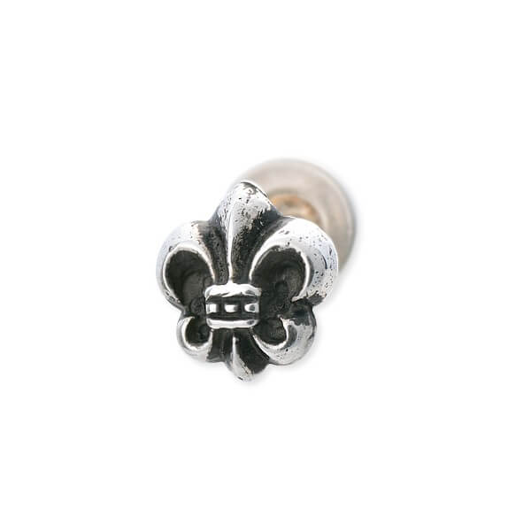 クロムハーツ(Chrome Hearts) シルバーピアス CO BS Fleur Stud Earring(片耳用)