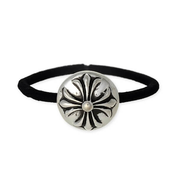 クロムハーツ(Chrome Hearts) ゴムブレスレット HAIRBAND SLV-TOP:CROSSB