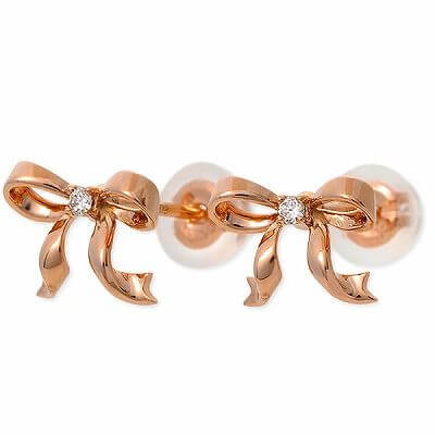 WISP ピンクゴールドスタッドピアス