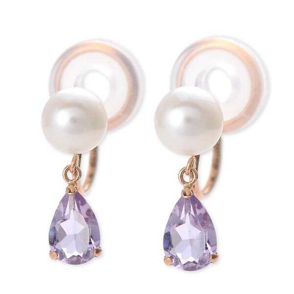 WISP ピンクゴールドイヤリング