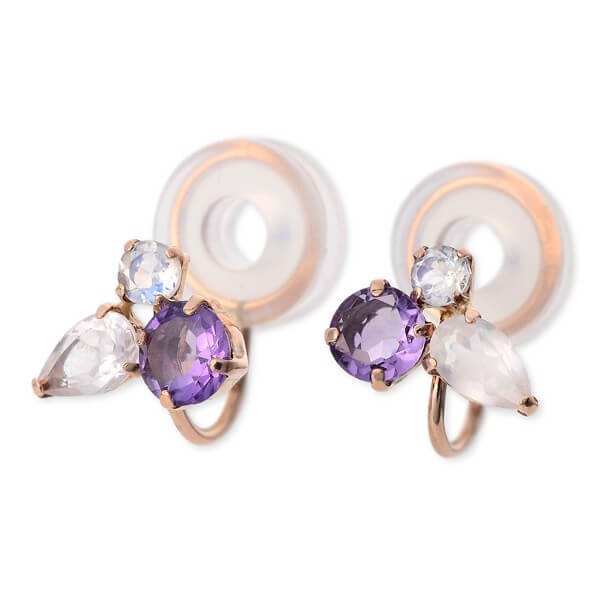 ピンクゴールドイヤリング