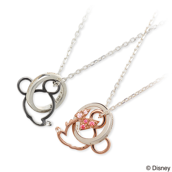 THE KISS シルバーペアネックレス DI-SN1203DM-DI-SN1202DM