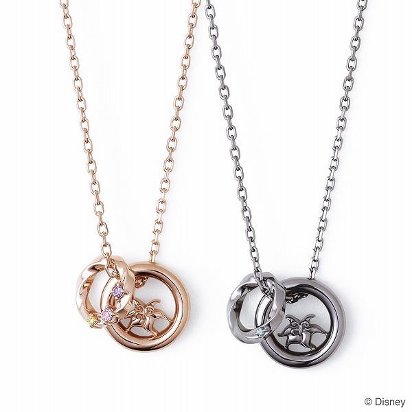 THE KISS シルバーペアネックレス