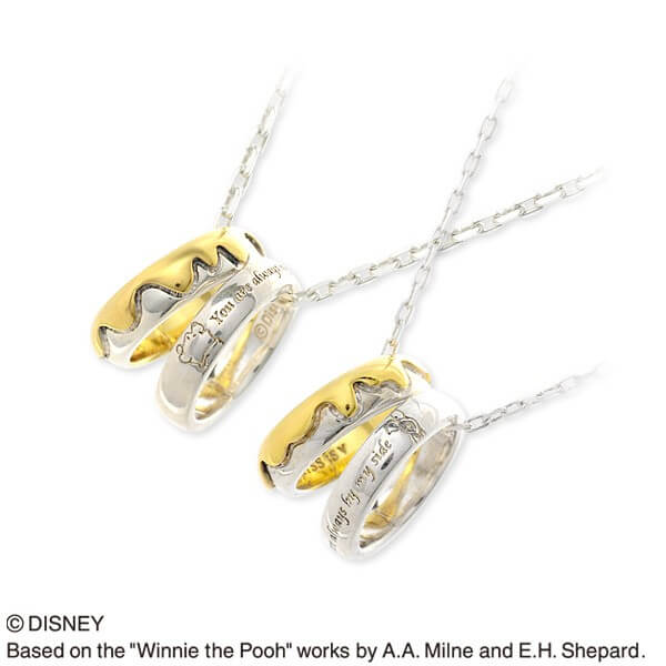 THE KISS シルバーペアネックレス