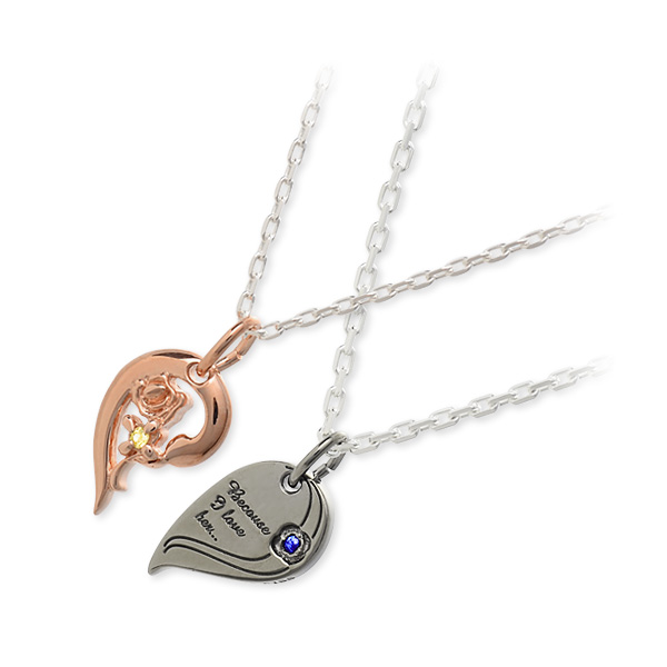 THE KISS シルバーペアネックレス DI-SN706SP-DI-SN705YSP